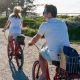 Couple Biking Through Golden Gate Park